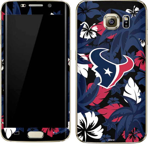 NFL Houston Texans Tropical Print Galaxy S7 Edge Skin