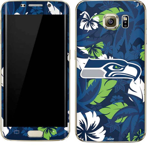 NFL Seattle Seahawks Tropical Print Galaxy S7 Edge Skin