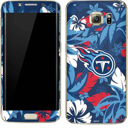 NFL Tennessee Titans Tropical Print Galaxy S7 Edge Skin