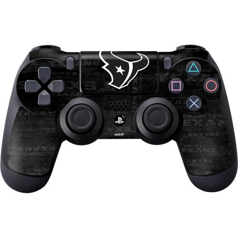 NFL Houston Texans Black & White PS4 Controller Skin