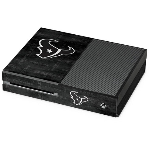 NFL Houston Texans Black & White Xbox One Console Skin