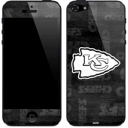 NFL Kansas City Chiefs Black & White iPhone 5/5s/5SE Skin
