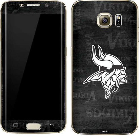NFL Minnesota Vikings Black & White Galaxy S7 Edge Skin