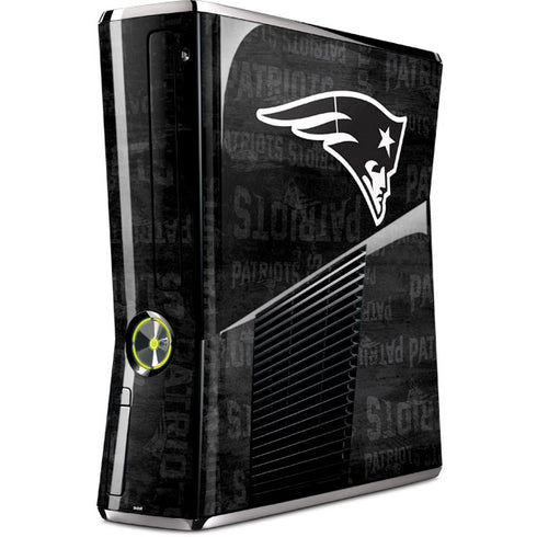 NFL New England Patriots Black & White Xbox 360 Slim (2010) Skin