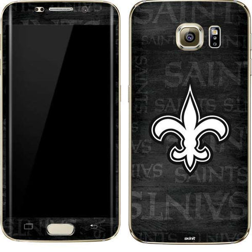 NFL New Orleans Saints Black & White Galaxy S7 Edge Skin