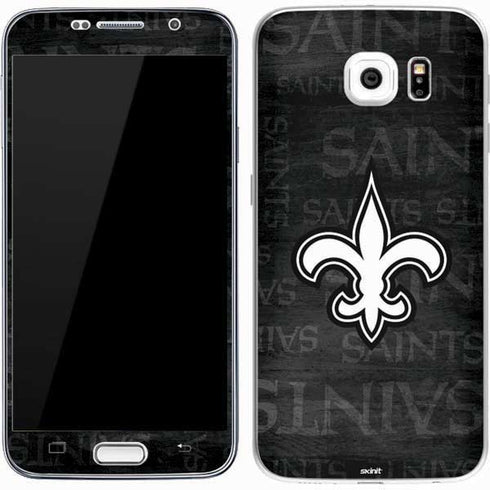 NFL New Orleans Saints Black & White Galaxy S7 Skin