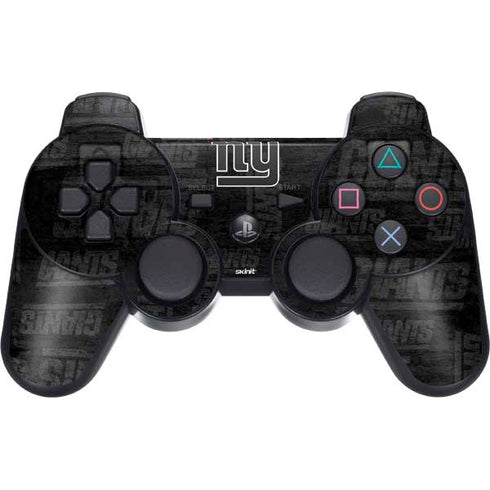 NFL New York Giants Black & White PS3 Dual Shock wireless controller Skin
