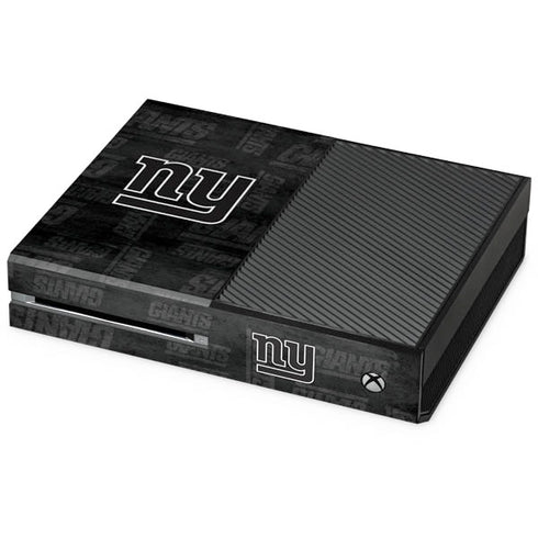 NFL New York Giants Black & White Xbox One Console Skin