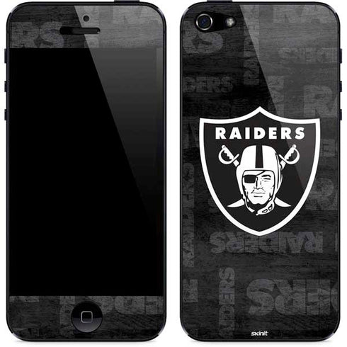 NFL Las Vegas Raiders Black & White iPhone 5/5s/5SE Skin