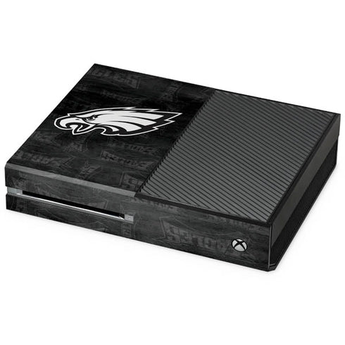 NFL Philadelphia Eagles Black & White Xbox One Console Skin