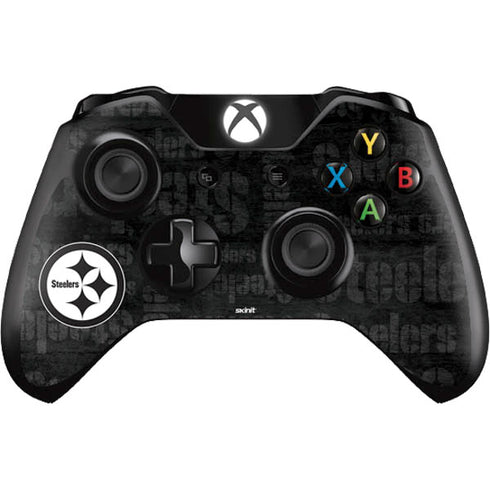 NFL Pittsburgh Steelers Black & White Xbox One Controller Skin
