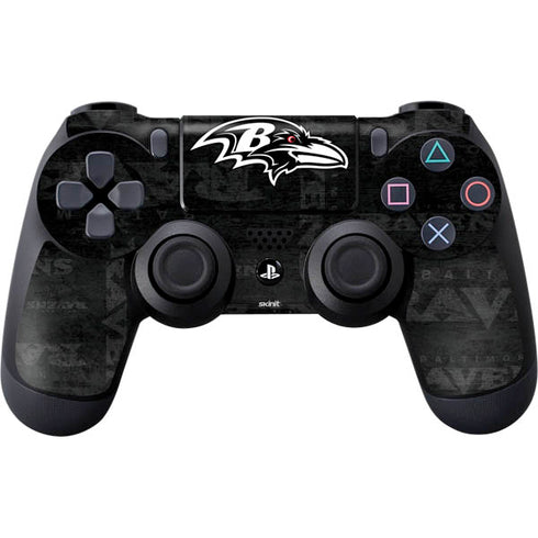 NFL Baltimore Ravens Black & White PS4 Controller Skin