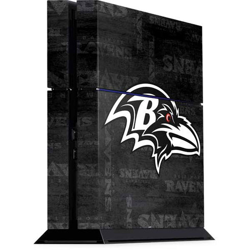 NFL Baltimore Ravens Black & White PS4 Console Skin
