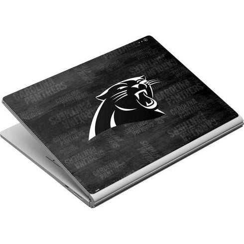 NFL Carolina Panthers Black & White Surface Book Skin