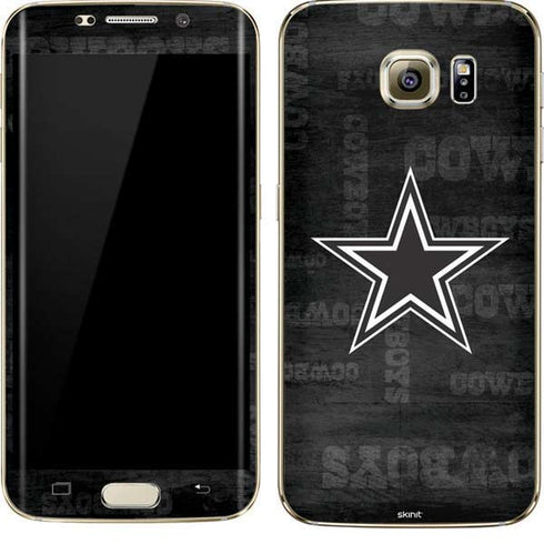 NFL Dallas Cowboys Black & White Galaxy S7 Edge Skin
