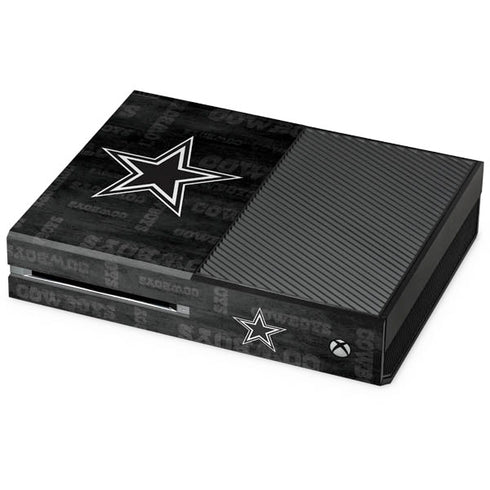 NFL Dallas Cowboys Black & White Xbox One Console Skin