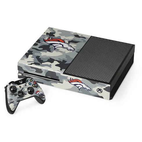 NFL Denver Broncos Camo Xbox One Console and Controller Bundle Skin