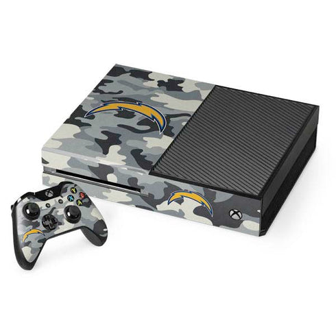 NFL Los Angeles Chargers Camo Xbox One Console and Controller Bundle Skin