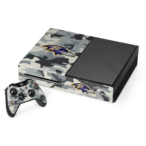 NFL Baltimore Ravens Camo Xbox One Console and Controller Bundle Skin