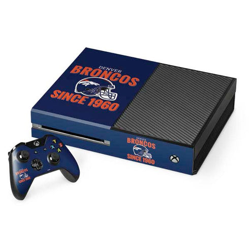 NFL Denver Broncos Helmet Xbox One Console and Controller Bundle Skin