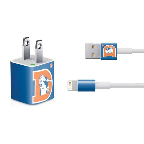 NFL Denver Broncos Retro Logo iPhone Charger (5W USB) Skin