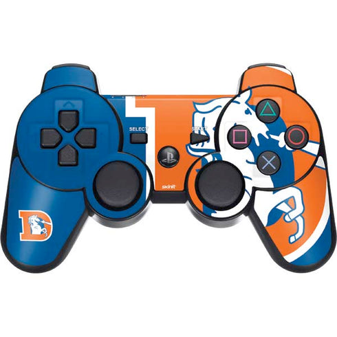 NFL Denver Broncos Retro Logo PS3 Dual Shock wireless controller Skin