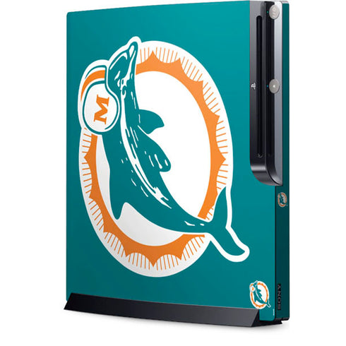 NFL Miami Dolphins Retro Logo Playstation 3 & PS3 Slim Skin