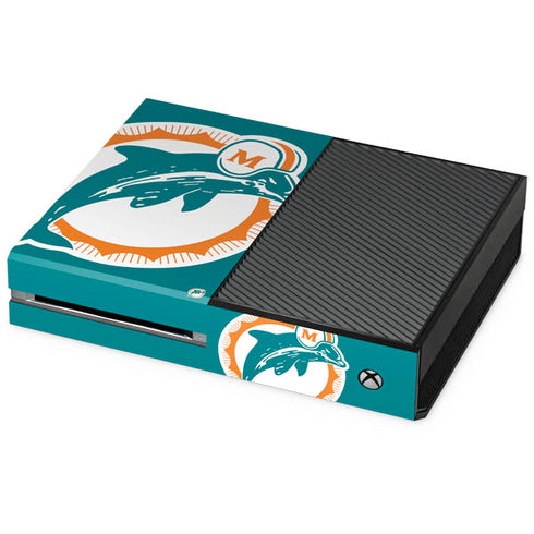 NFL Miami Dolphins Retro Logo Xbox One Console Skin