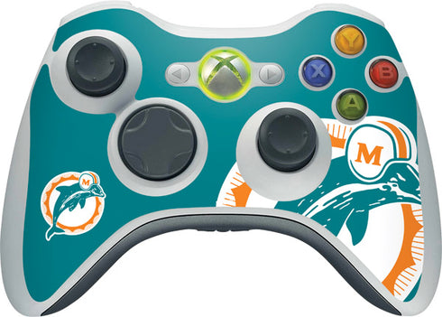 NFL Miami Dolphins Retro Logo Xbox 360 Wireless Controller Skin