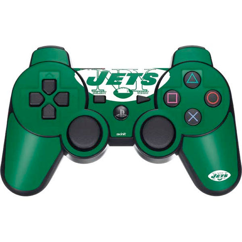 NFL New York Jets Retro Logo PS3 Dual Shock wireless controller Skin