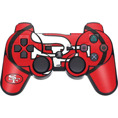 NFL San Francisco 49ers Retro Logo PS3 Dual Shock wireless controller Skin