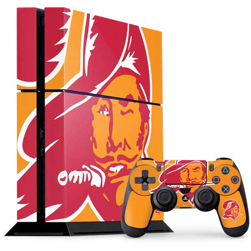 NFL Tampa Bay Buccaneers Retro Logo PS4 Console and Controller Bundle Skin