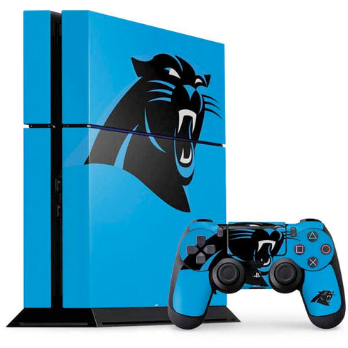NFL Carolina Panthers Large Logo PS4 Console and Controller Bundle Skin