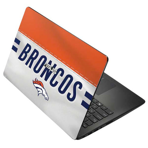 NFL Denver Broncos White Striped Asus X502CA 15.6 Skin