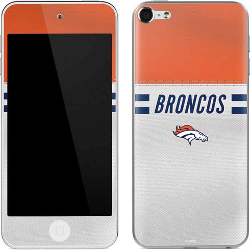 NFL Denver Broncos White Striped Apple iPod Skin