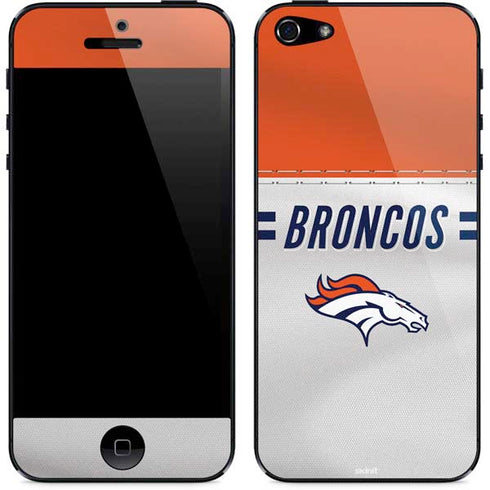NFL Denver Broncos White Striped iPhone 5/5s/5SE Skin