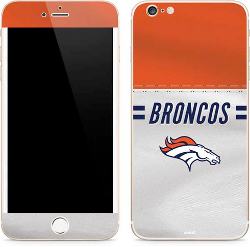 NFL Denver Broncos White Striped iPhone 6/6s Plus Skin