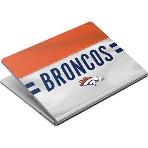 NFL Denver Broncos White Striped Surface Book Skin