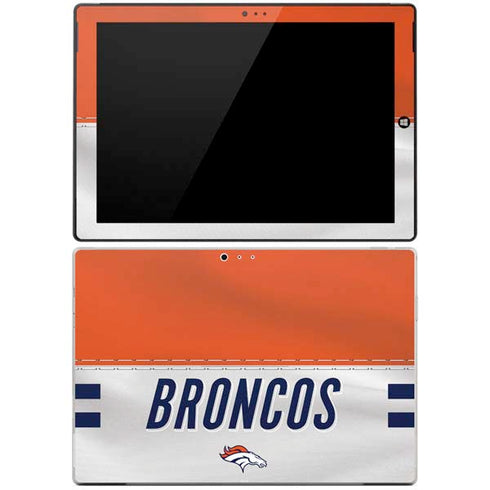 NFL Denver Broncos White Striped Surface Pro 3 Skin