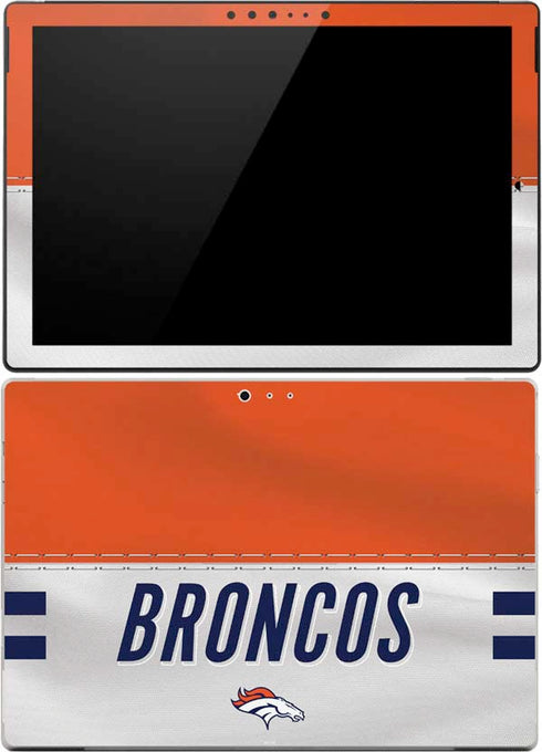 NFL Denver Broncos White Striped Surface Pro 4 Skin