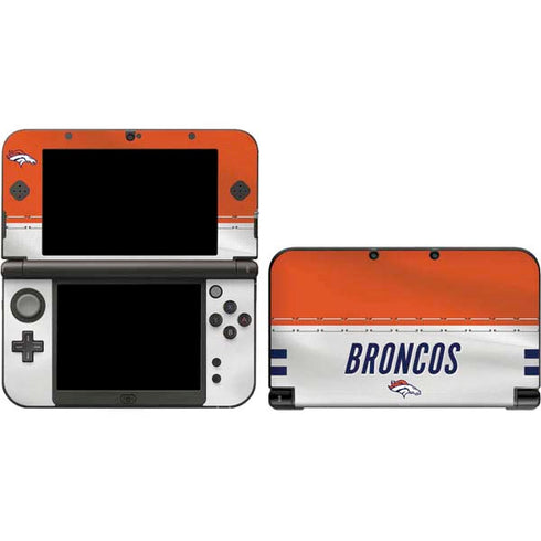 NFL Denver Broncos White Striped 3DS XL 2015 Skin