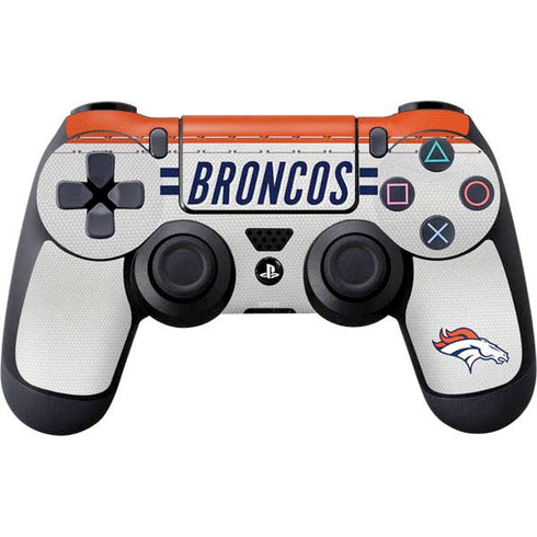NFL Denver Broncos White Striped PS4 Controller Skin
