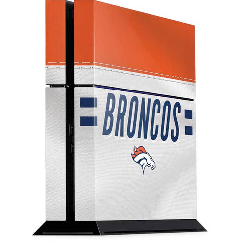 NFL Denver Broncos White Striped PS4 Console Skin