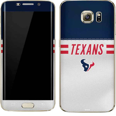 NFL Houston Texans White Striped Galaxy S7 Edge Skin
