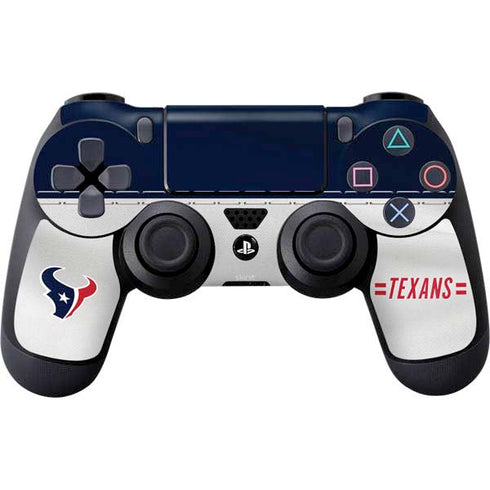 NFL Houston Texans White Striped PS4 Controller Skin