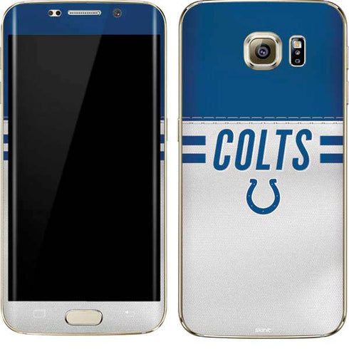 NFL Indianapolis Colts White Striped Galaxy S7 Edge Skin