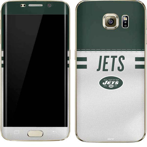 NFL New York Jets White Striped Galaxy S7 Edge Skin