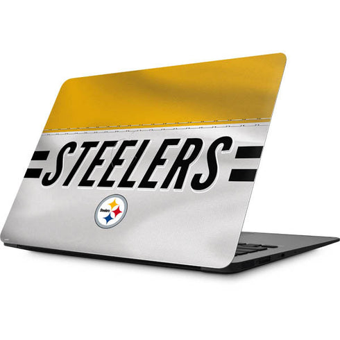 NFL Pittsburgh Steelers White Striped Apple MacBook Skin