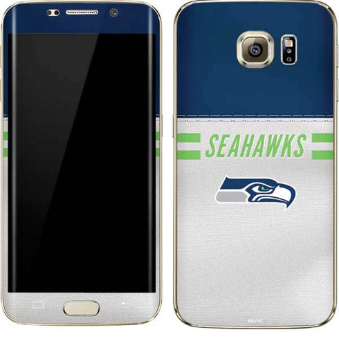 NFL Seattle Seahawks White Striped Galaxy S7 Edge Skin