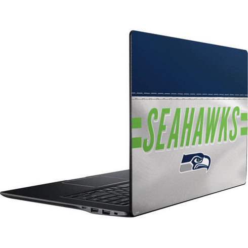 NFL Seattle Seahawks White Striped Ativ Book 9 (15.6in 2014) Skin